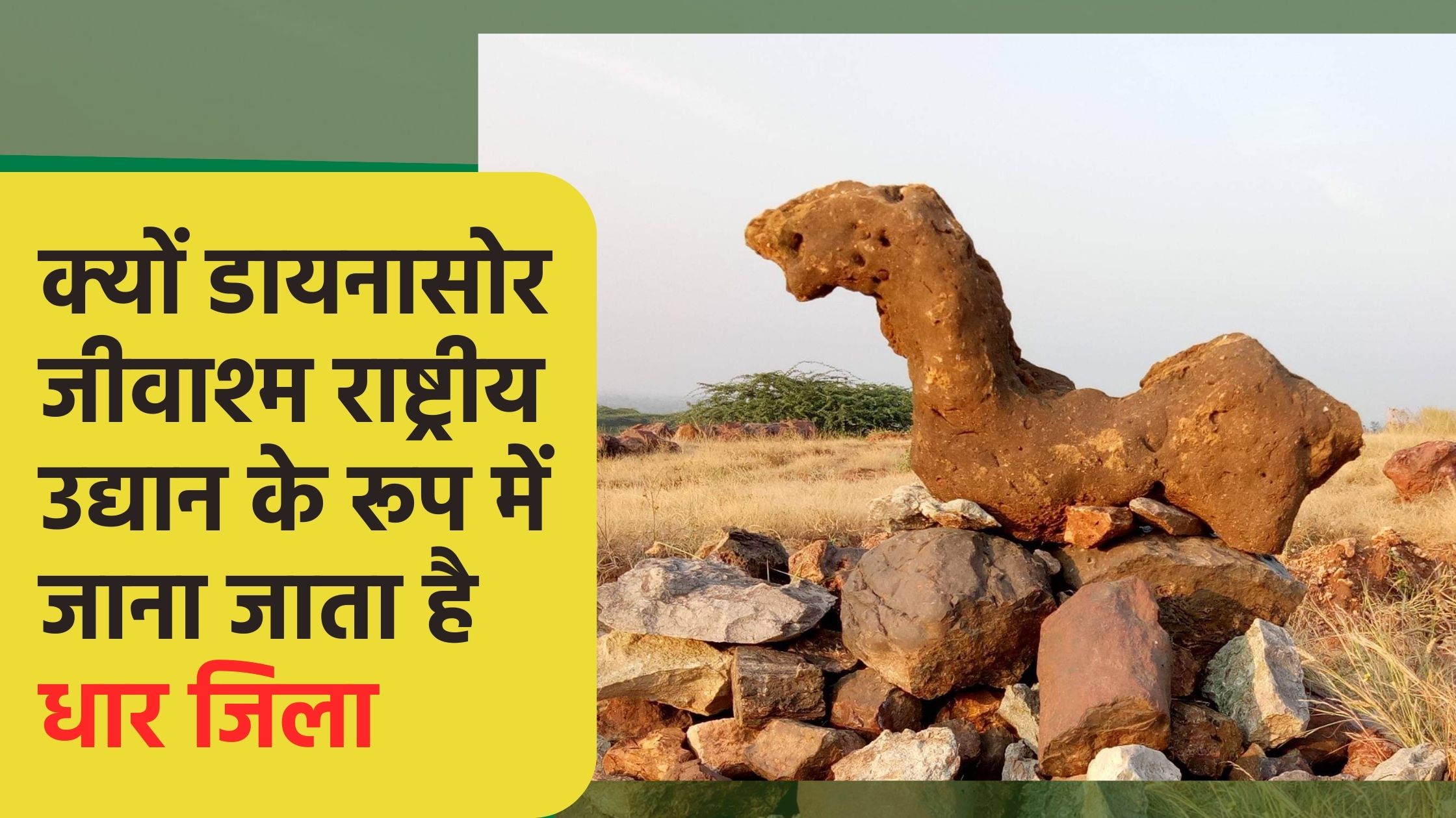 क्यों डायनासोर जीवाश्म राष्ट्रीय उद्यान के रूप में जाना जाता है धार जिला