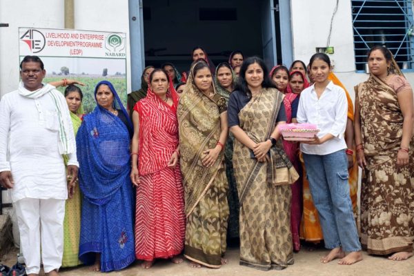 The women of Bakwa are preparing the Spicy Brand of Nimadi chilli and the collector who came to inspect it praised it