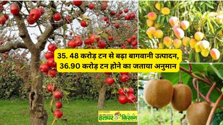 Horticulture production increased from 35. 48 crore tonnes to 36.90 crore tonnes