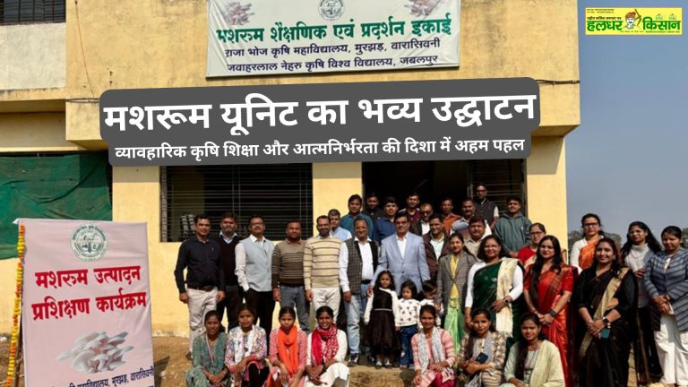 कृषि महाविद्यालय बालाघाट में मशरूम यूनिट का भव्य उद्घाटन