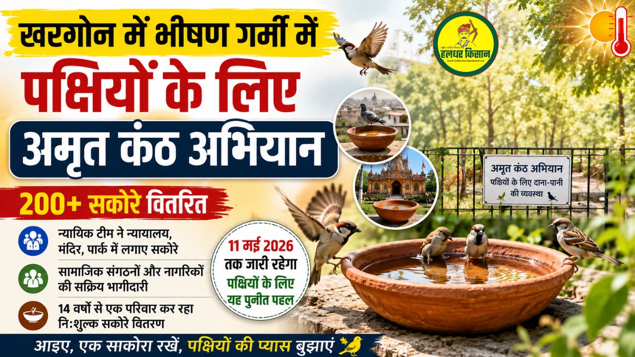 Amrit Kanth Abhiyan in Khargone becomes a life saving initiative for birds