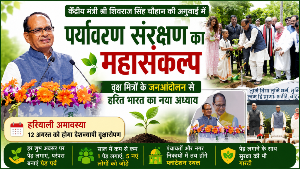 हरियाली अमावस्या पर देशव्यापी वृक्षारोपण का आह्वान, शिवराज सिंह चौहान बोले- पर्यावरण संरक्षण बने जनआंदोलन 23 Call for nationwide tree plantation on Hariyali Amavasya Shivraj Singh Chouhan