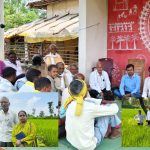 Information on pest control through natural farming was provided at the farmers meeting