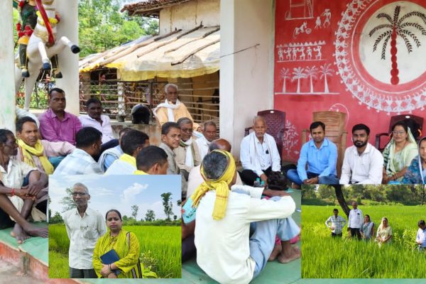 Information on pest control through natural farming was provided at the farmers meeting